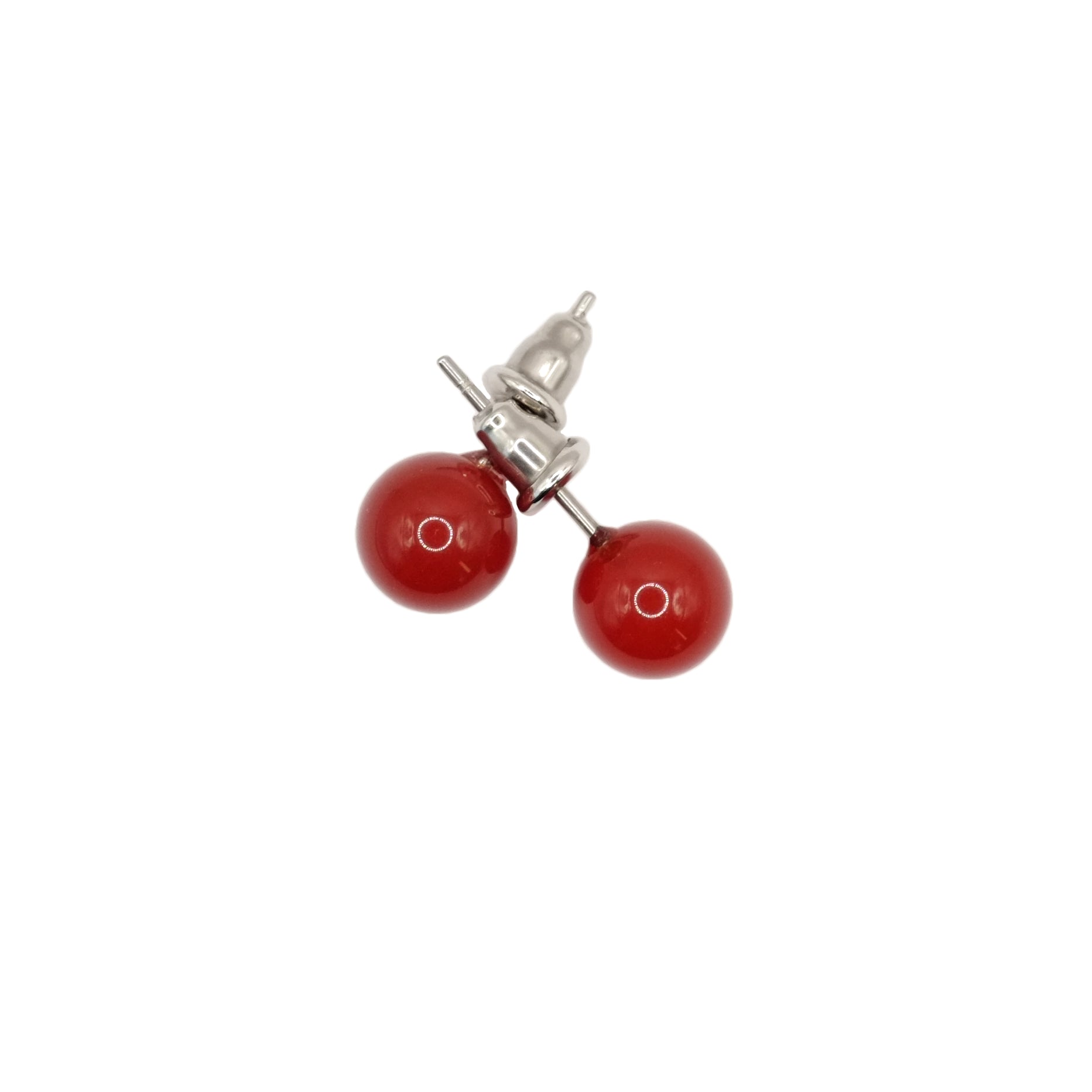 Boucles D'oreilles Cornaline 8 Mm – OxcmoBijoux – Neuf Avec étiquettes