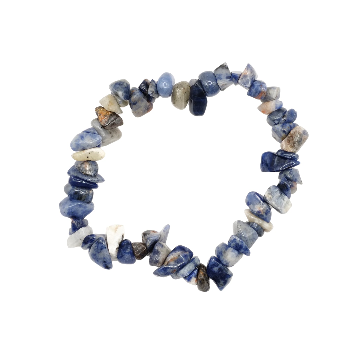 Bracelet baroque en sodalite du Brésil.
