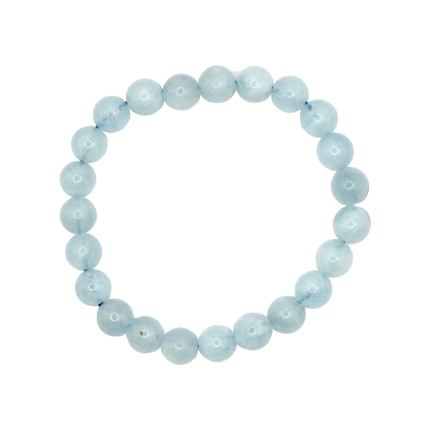 Bracelet boule en aigue-marine de Namibie.