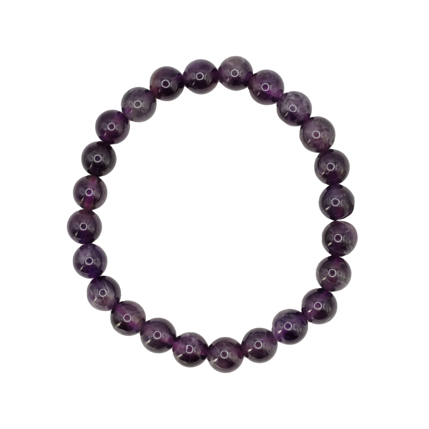 Bracelet boule en améthyste d'Uruguay de qualité A+.