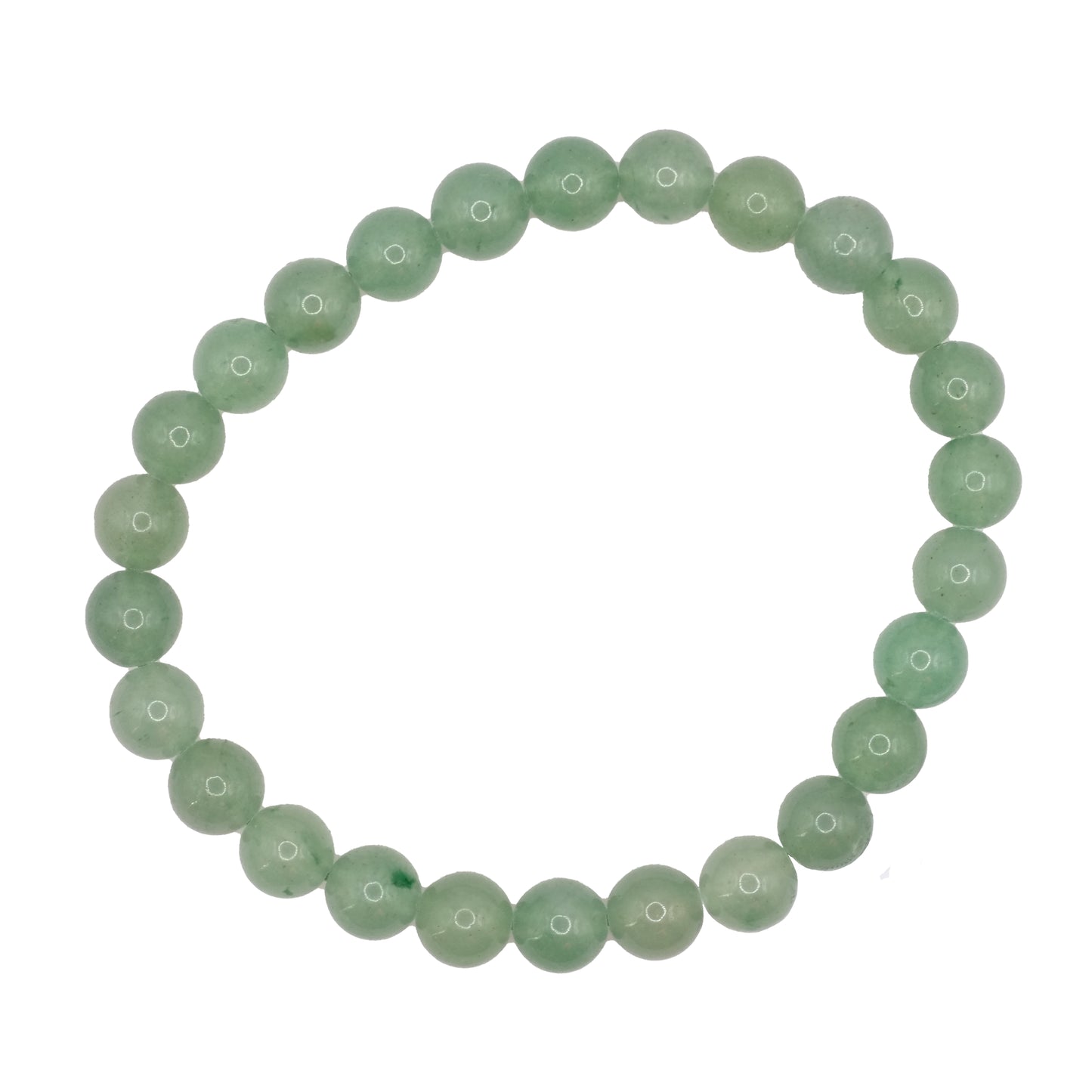 Bracelet boule en aventurine verte du Brésil. Tour de poignet : 18 – 20cm. Taille 2 = 25/27 perles