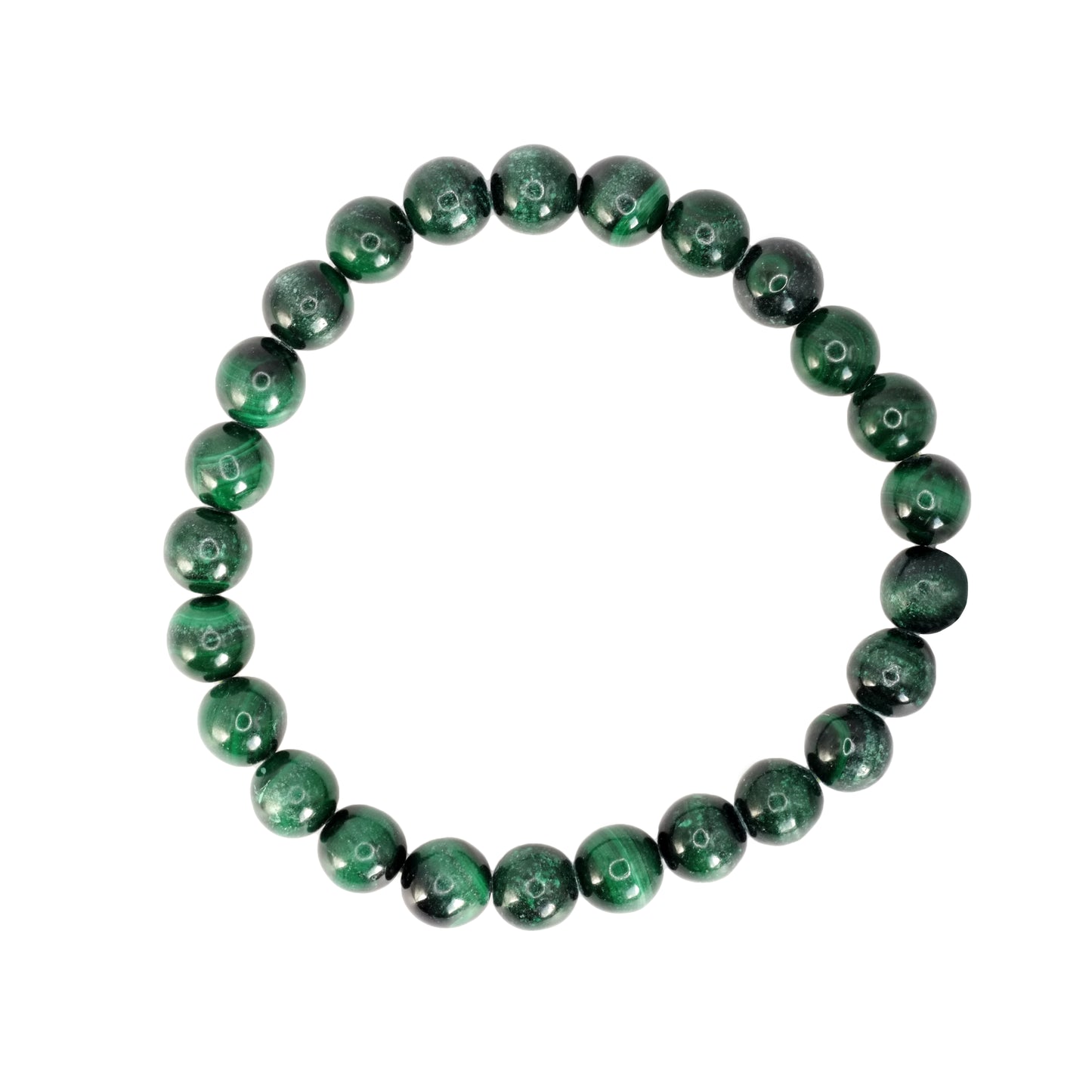 Bracelet boule en malachite du Congo.