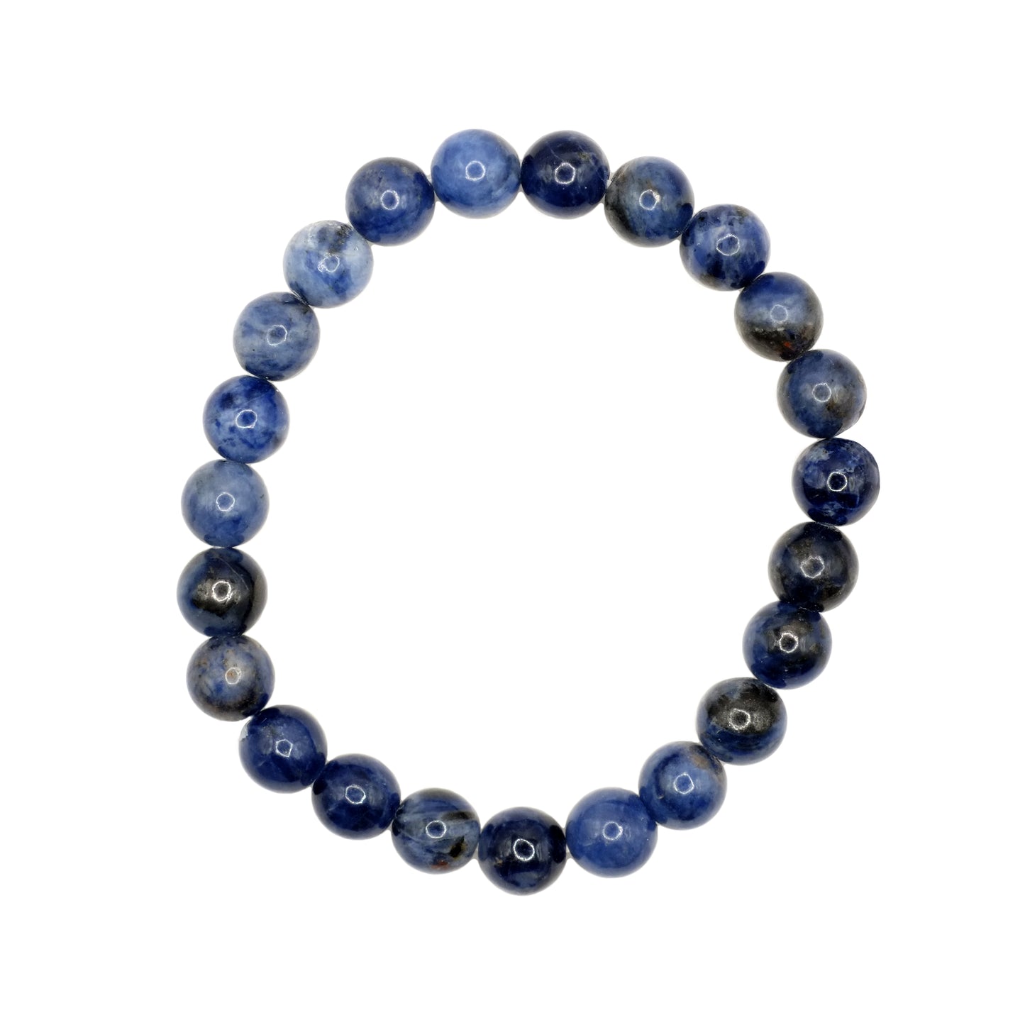 Bracelet boule en sodalite de Namibie.