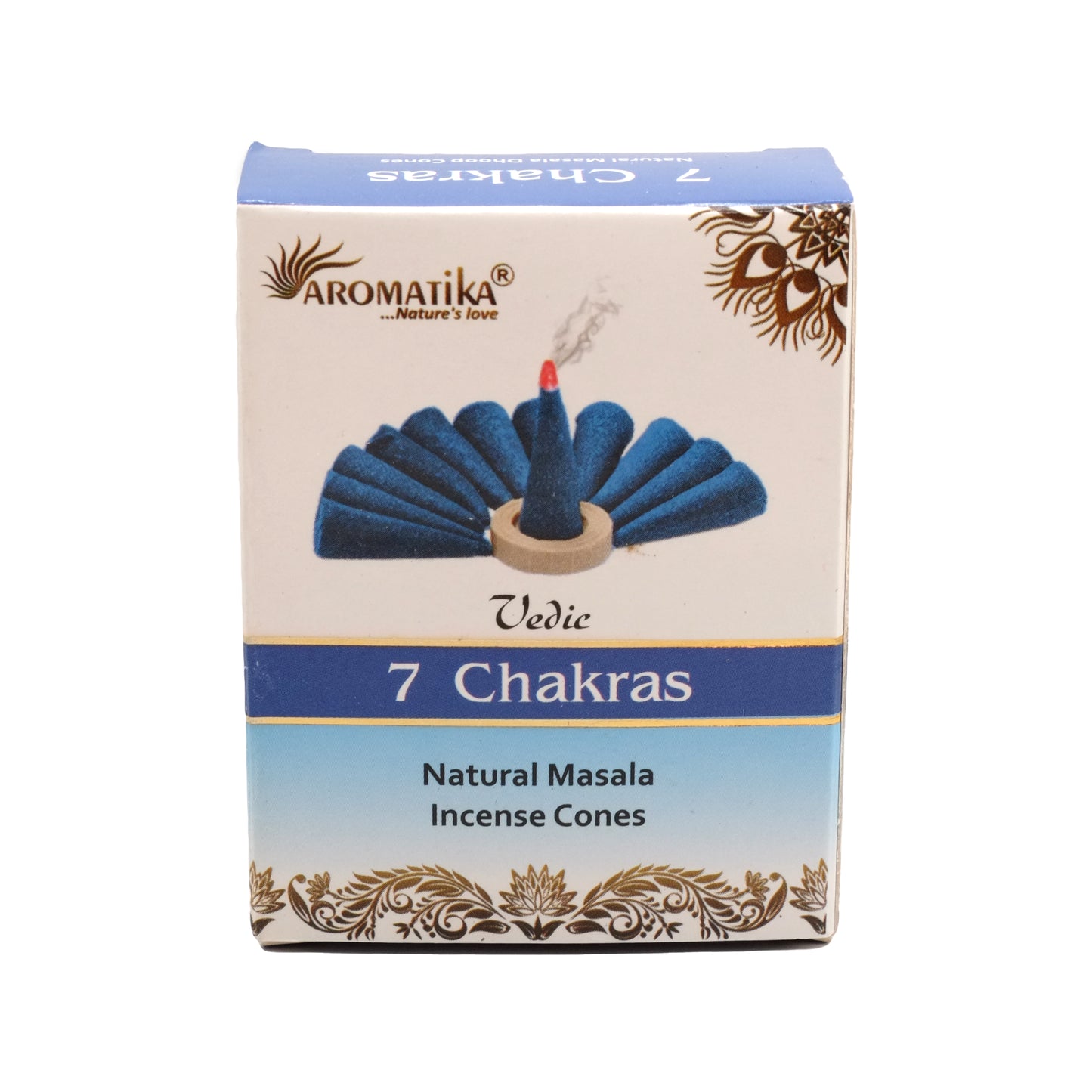 Encens naturel Vedic Masala – 7 chakras – Cônes – Aromatika