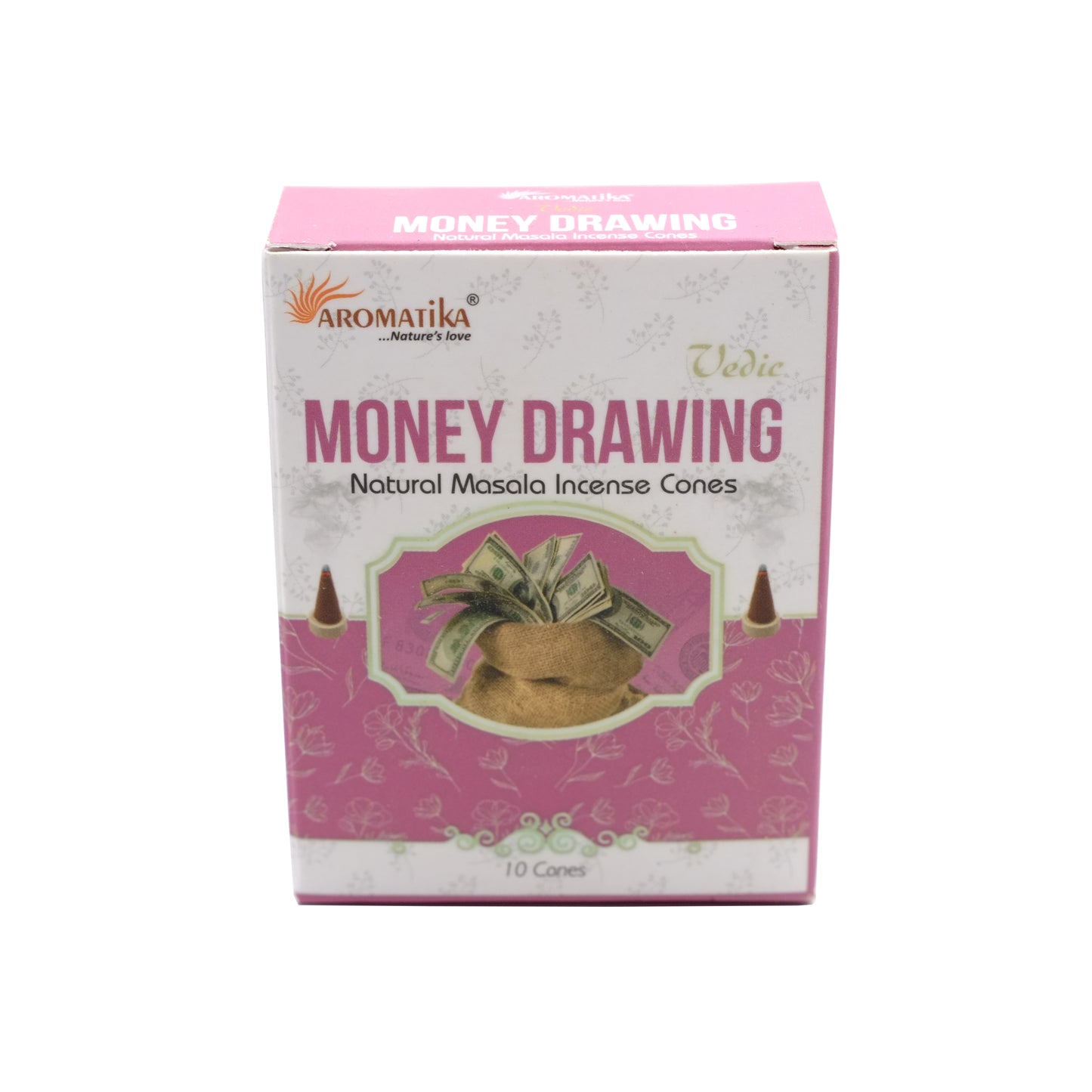 Encens naturel Vedic Masala – Attire l'argent – Cônes – Aromatika