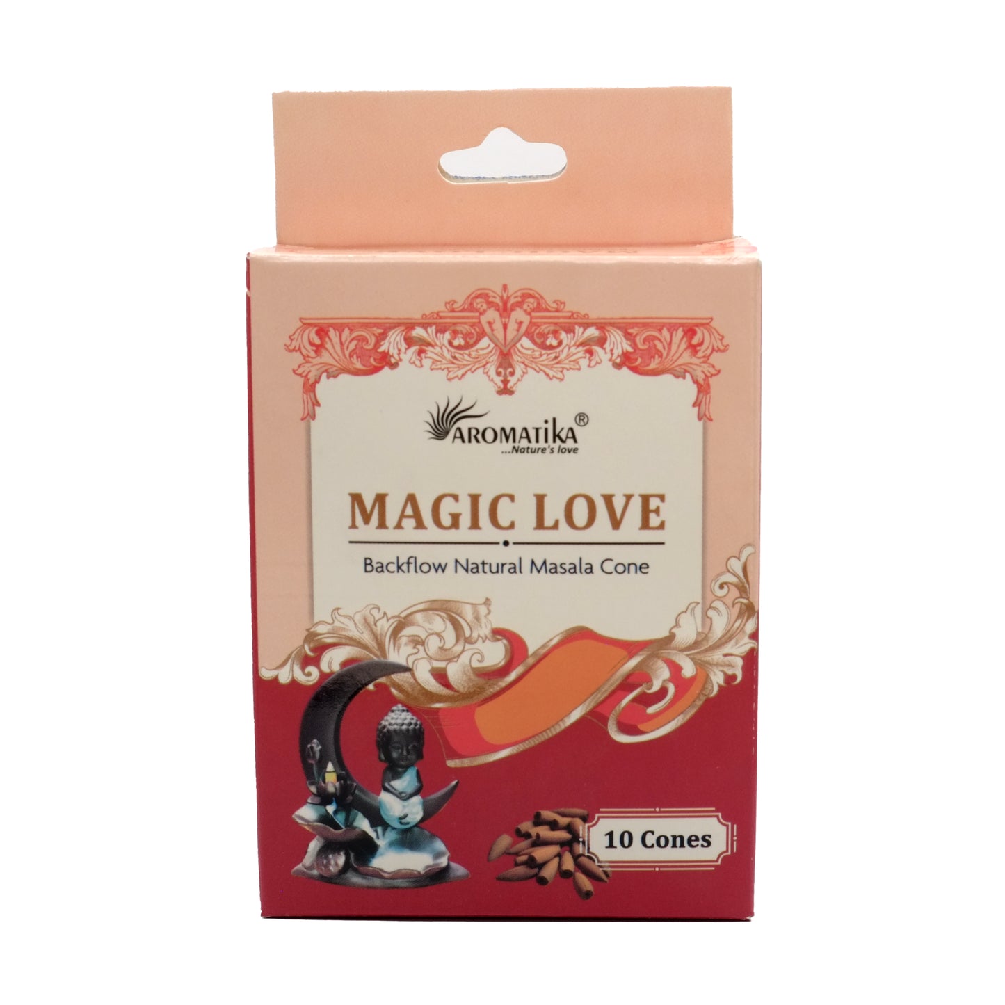 Encens naturel en cônes Magic Love – Encens inversé backflow – Aromatika