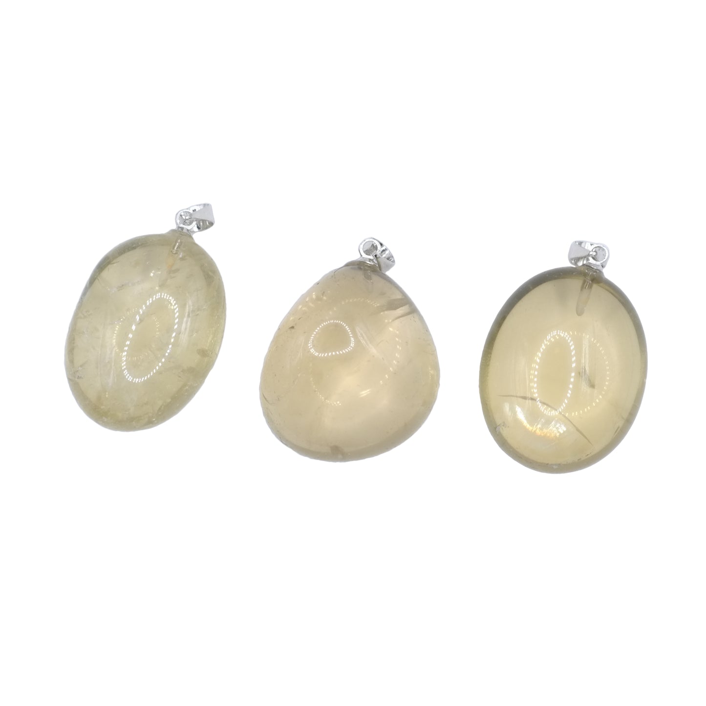 Pendentif pierre roulée en citrine de Madagascar de qualité AA.