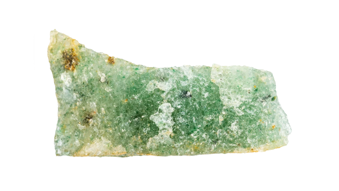 Photo d'une pierre d'aventurine verte brute - Blog les vertus des pierres en lithothérapie