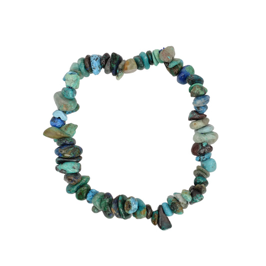 Bracelet baroque en chrysocolle du Pérou de qualité AA.