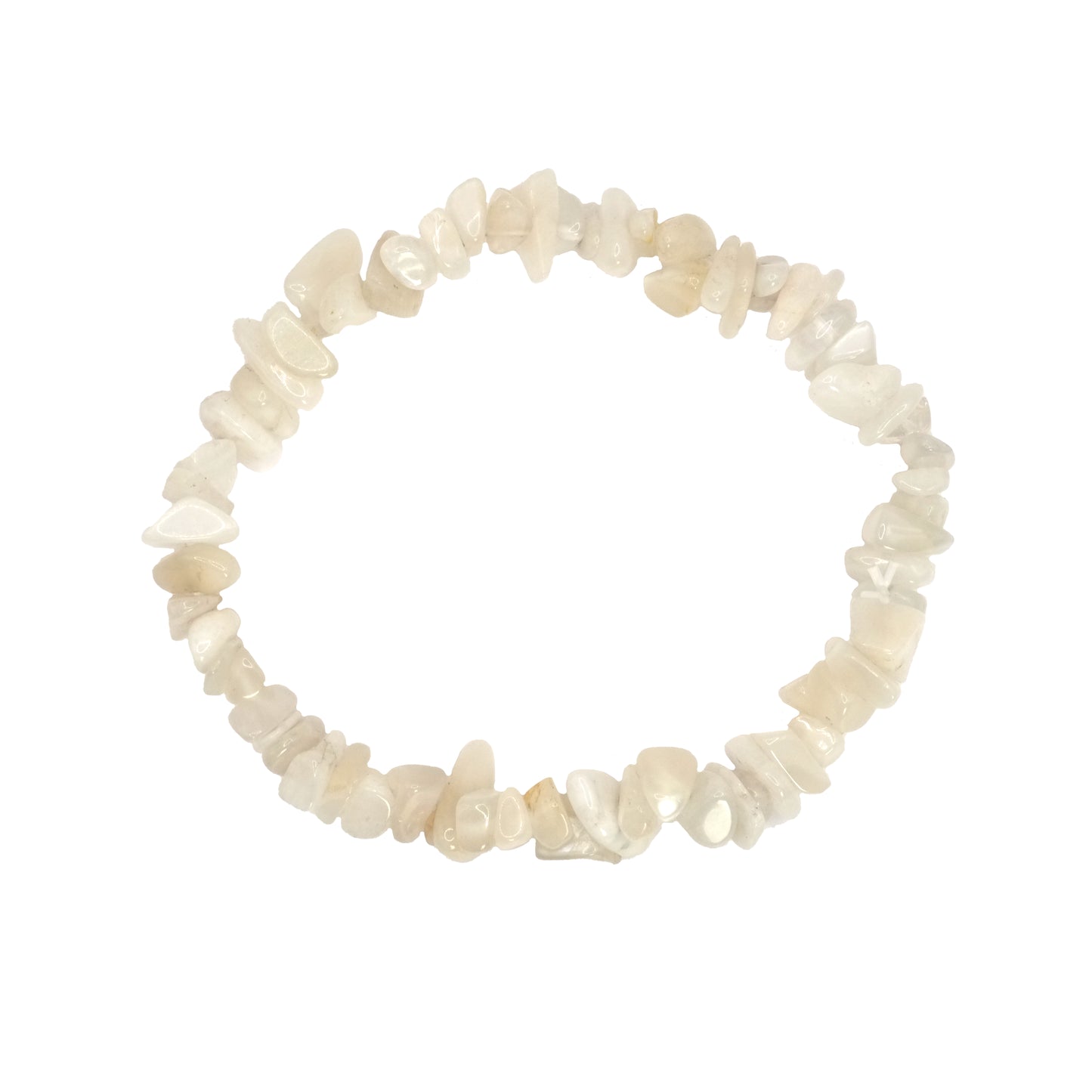 Bracelet baroque en pierre de lune d'Inde.