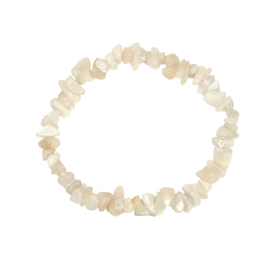 Bracelet baroque en pierre de lune d'Inde.