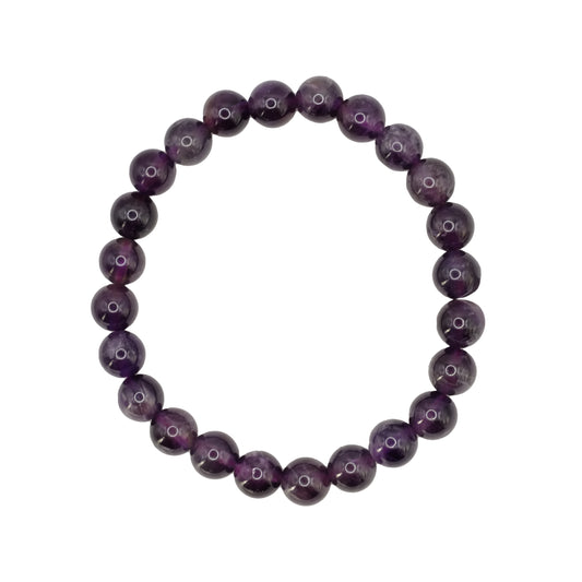 Bracelet boule en améthyste d'Uruguay de qualité A+.