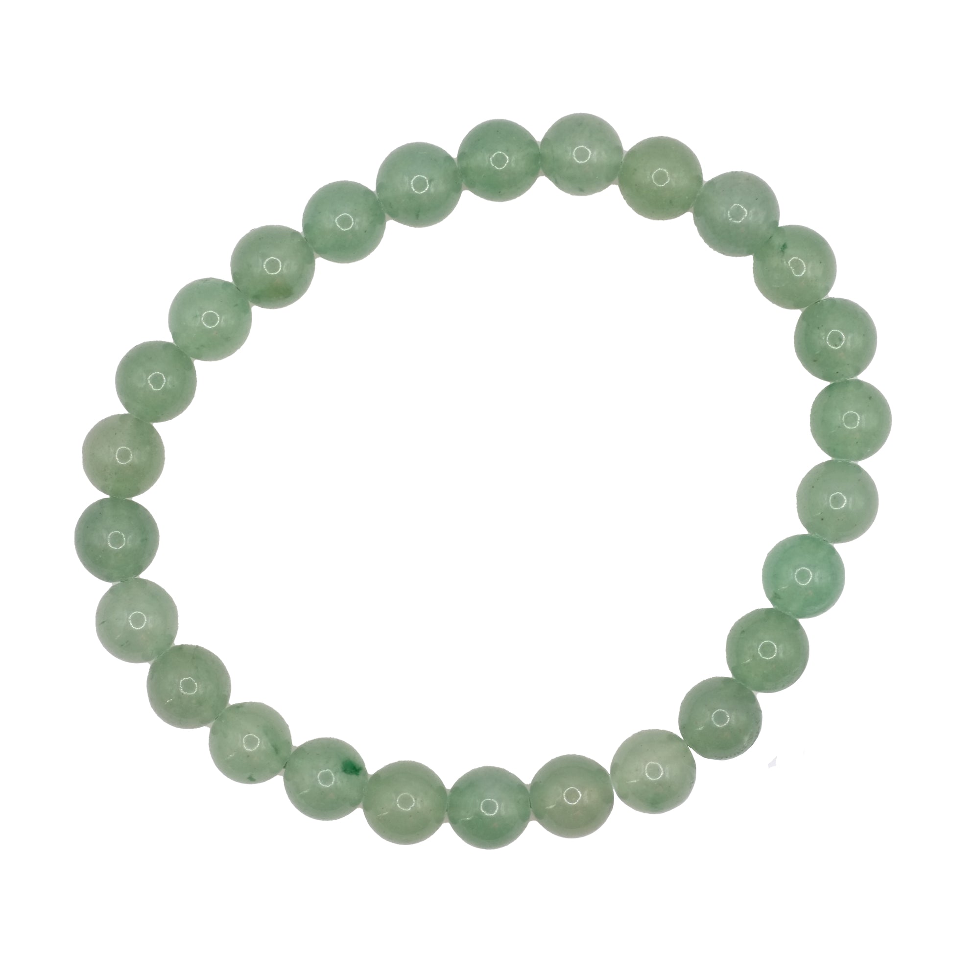 Bracelet boule en aventurine verte du Brésil. Tour de poignet : 18 – 20cm. Taille 2 = 25/27 perles