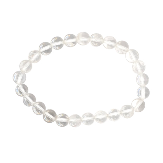 Bracelet boule en cristal de roche du Brésil.