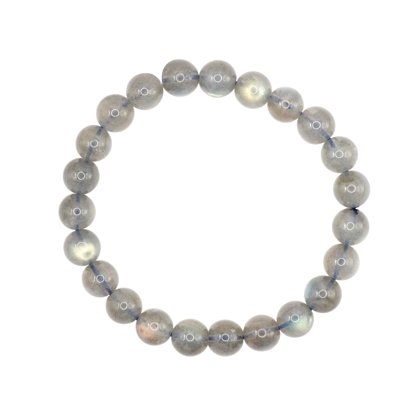 Bracelet boule en labradorite de Madagascar de qualité AAA.
