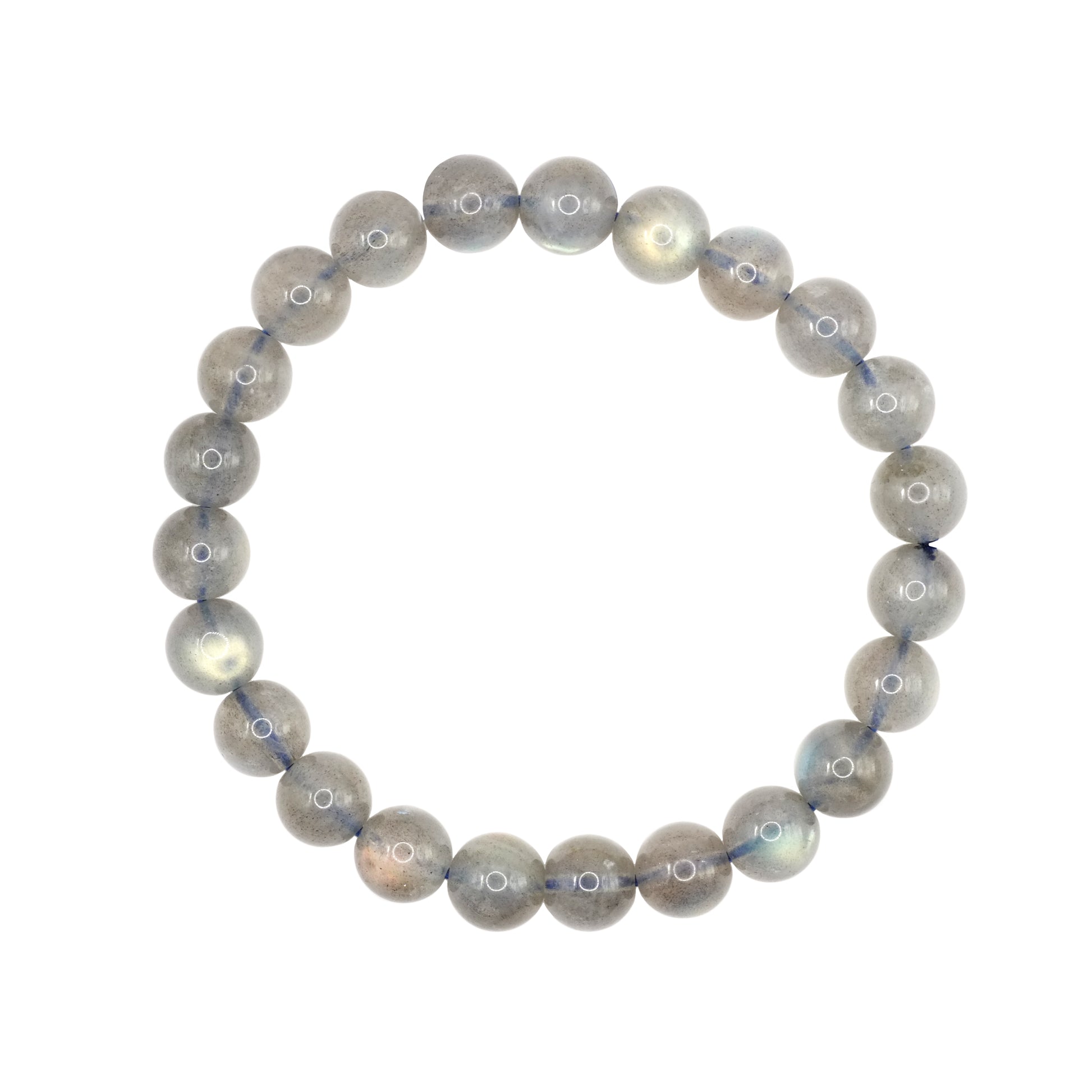Bracelet boule en labradorite de Madagascar de qualité AAA.
