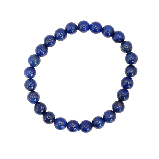 Bracelet boule en lapis-lazuli d'Afghanistan de qualité AA+.
