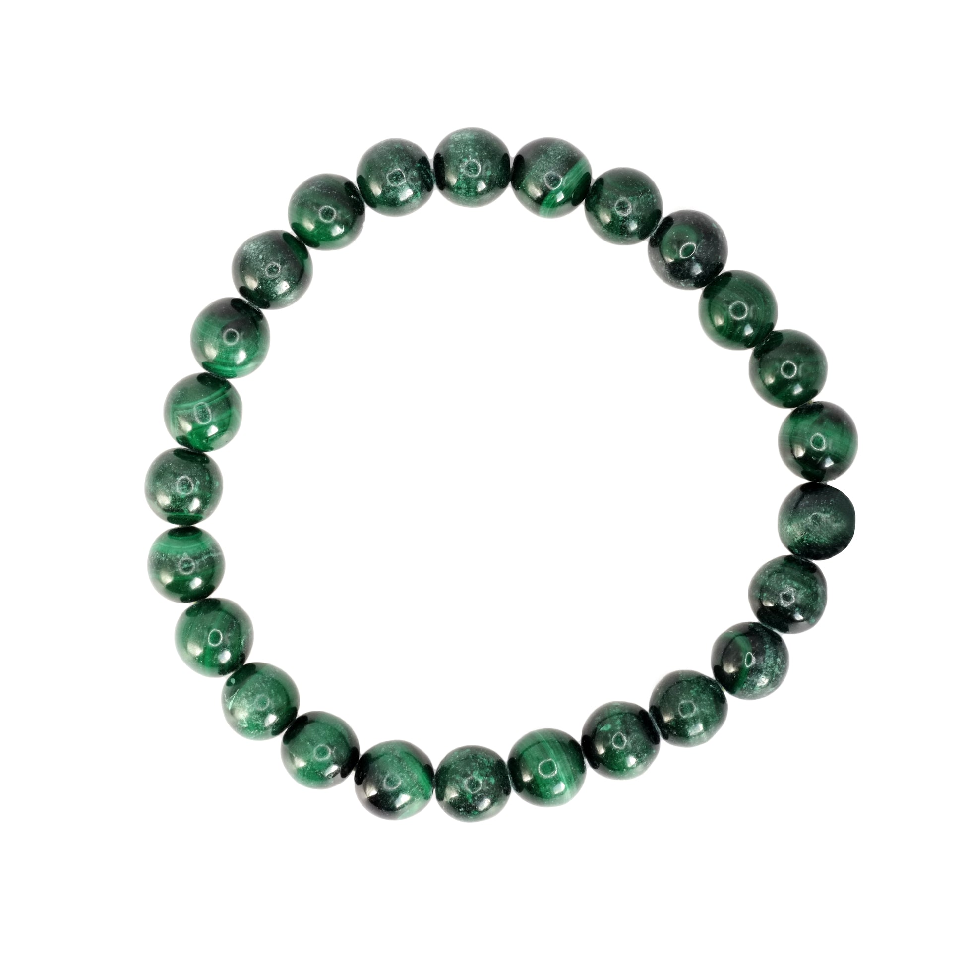 Bracelet boule en malachite du Congo.