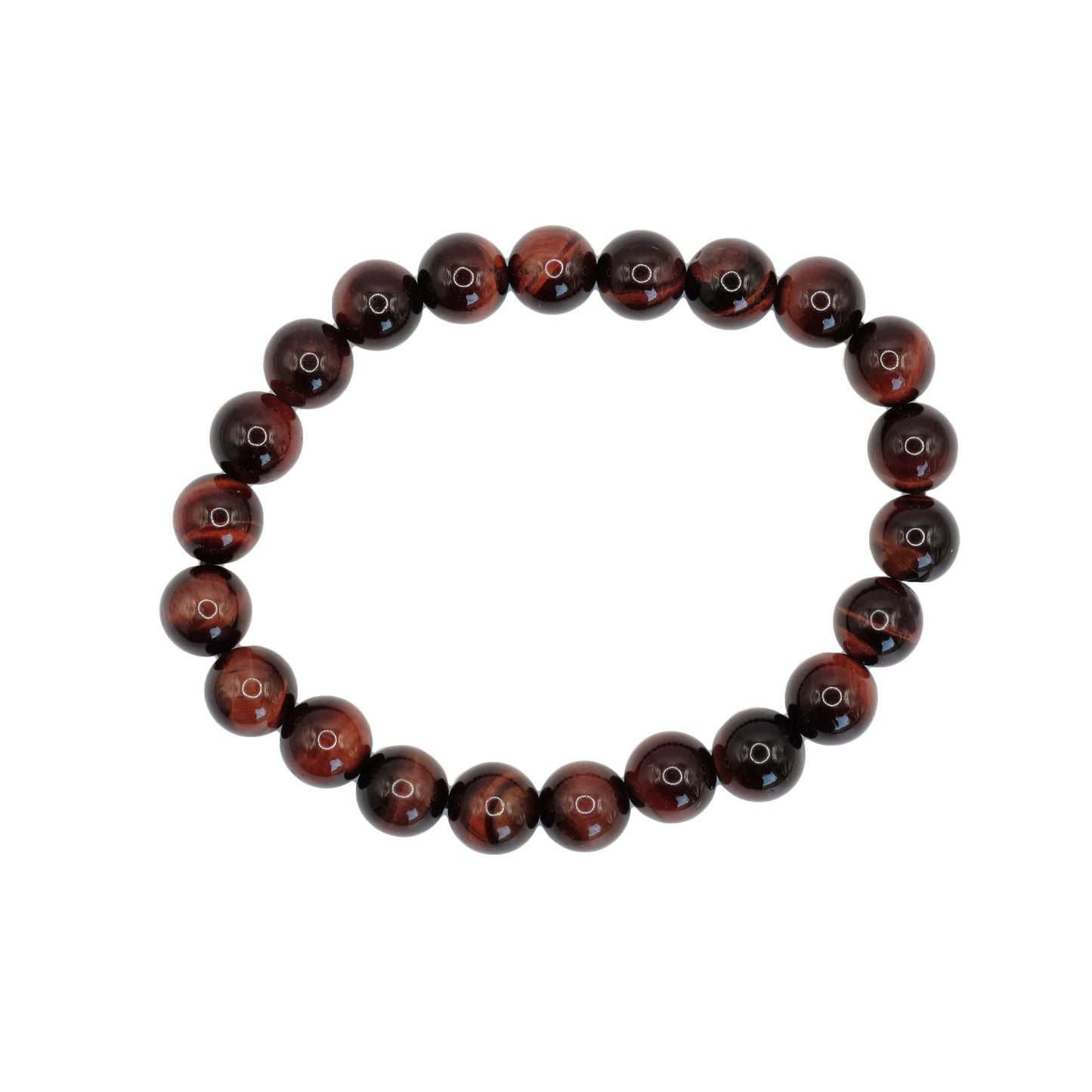 Bracelet boule en oeil de taureau d'Afrique du Sud de qualité AA.