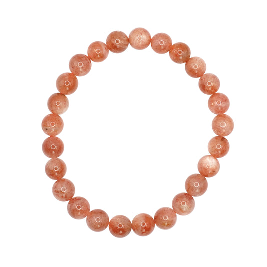 Bracelet boule en pierre de soleil d'Inde.