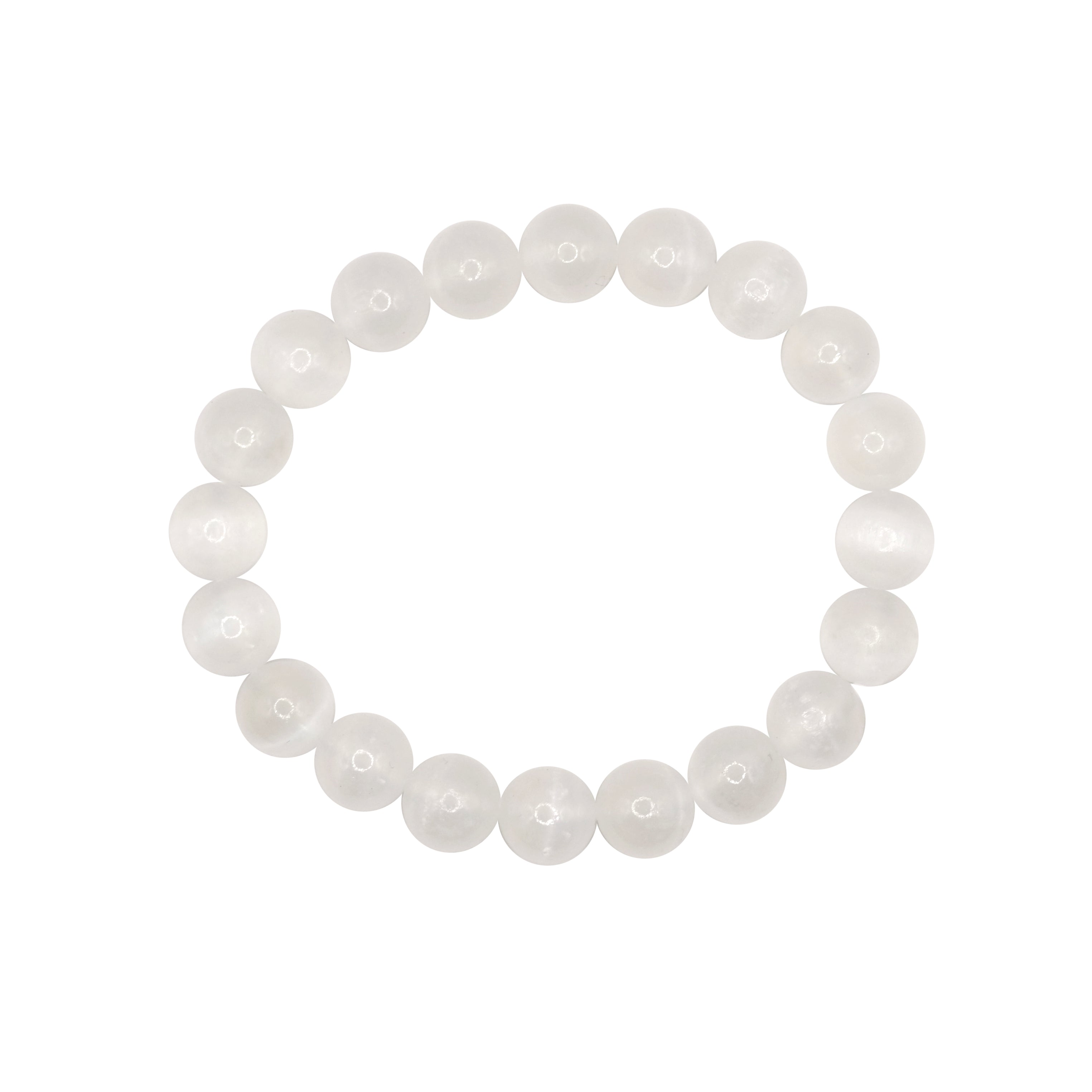 08mm AA Selenite Ball Bracelet (Size 0)