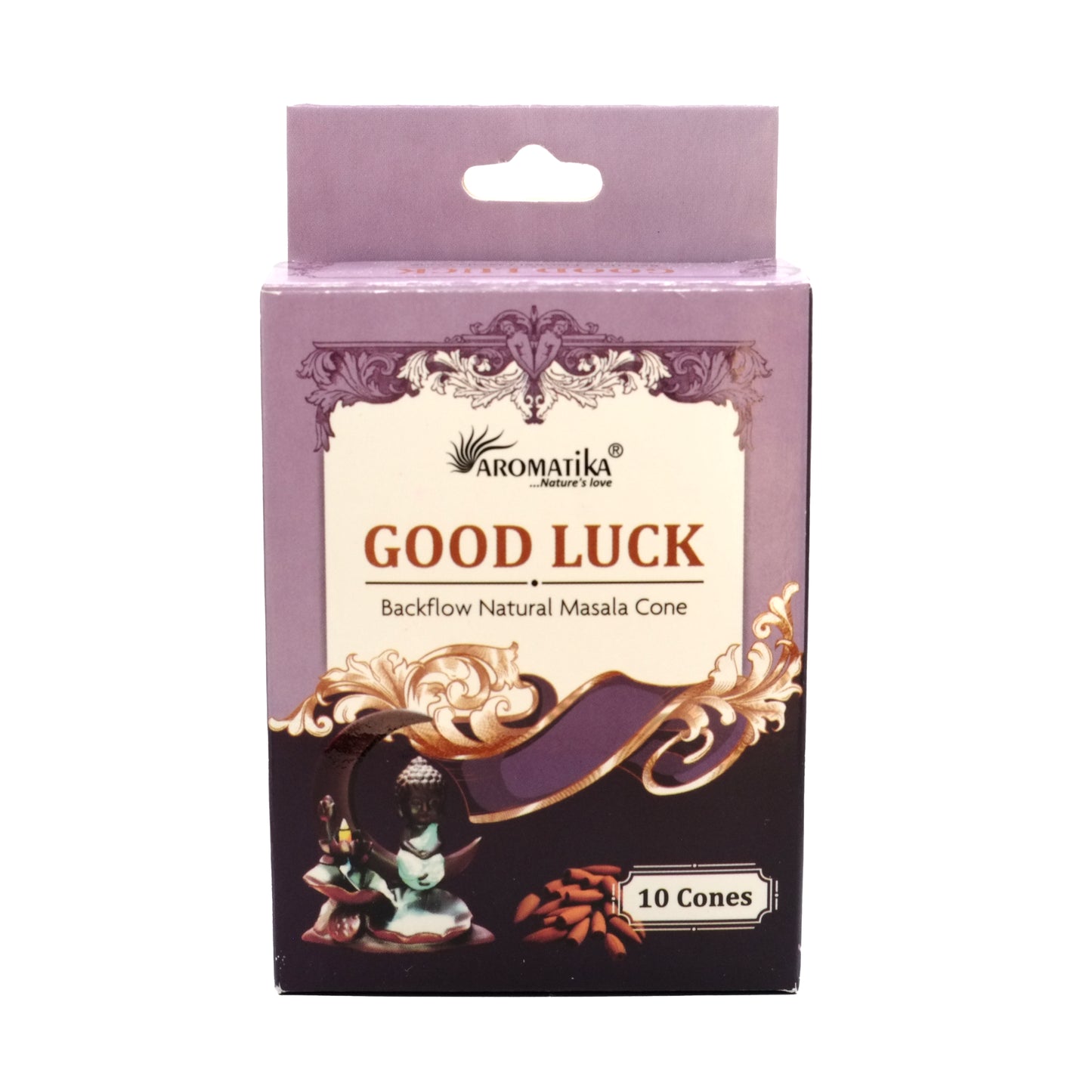 Encens naturel en cônes Good Luck – Encens inversé backflow – Aromatika