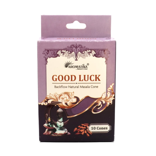 Good Luck Natural Incense Cones – Backflow Inverted Incense – Aromatika