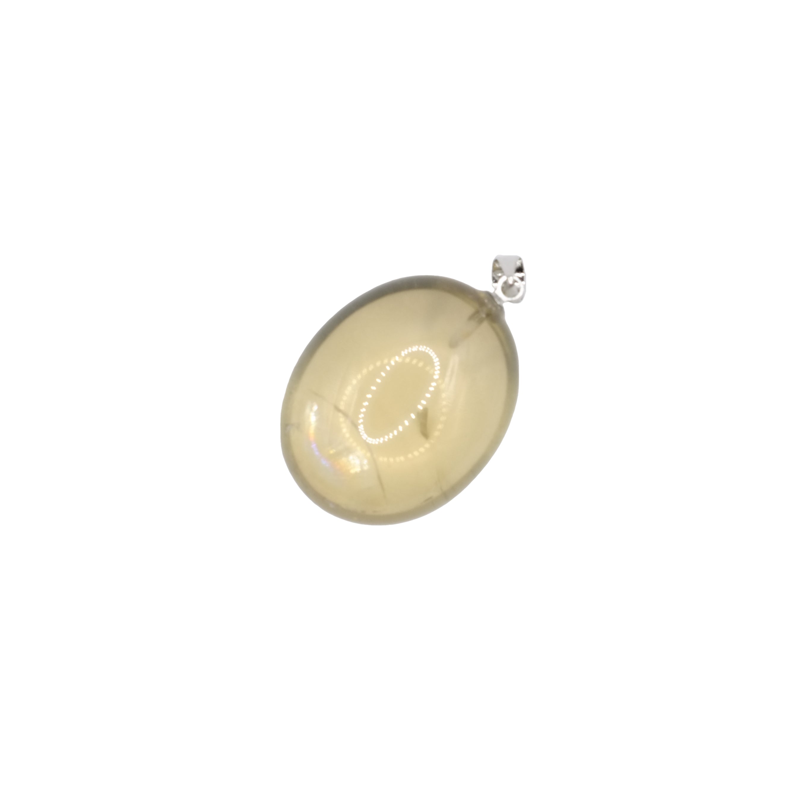 Un pendentif pierre roulée en citrine de Madagascar de qualité AA.