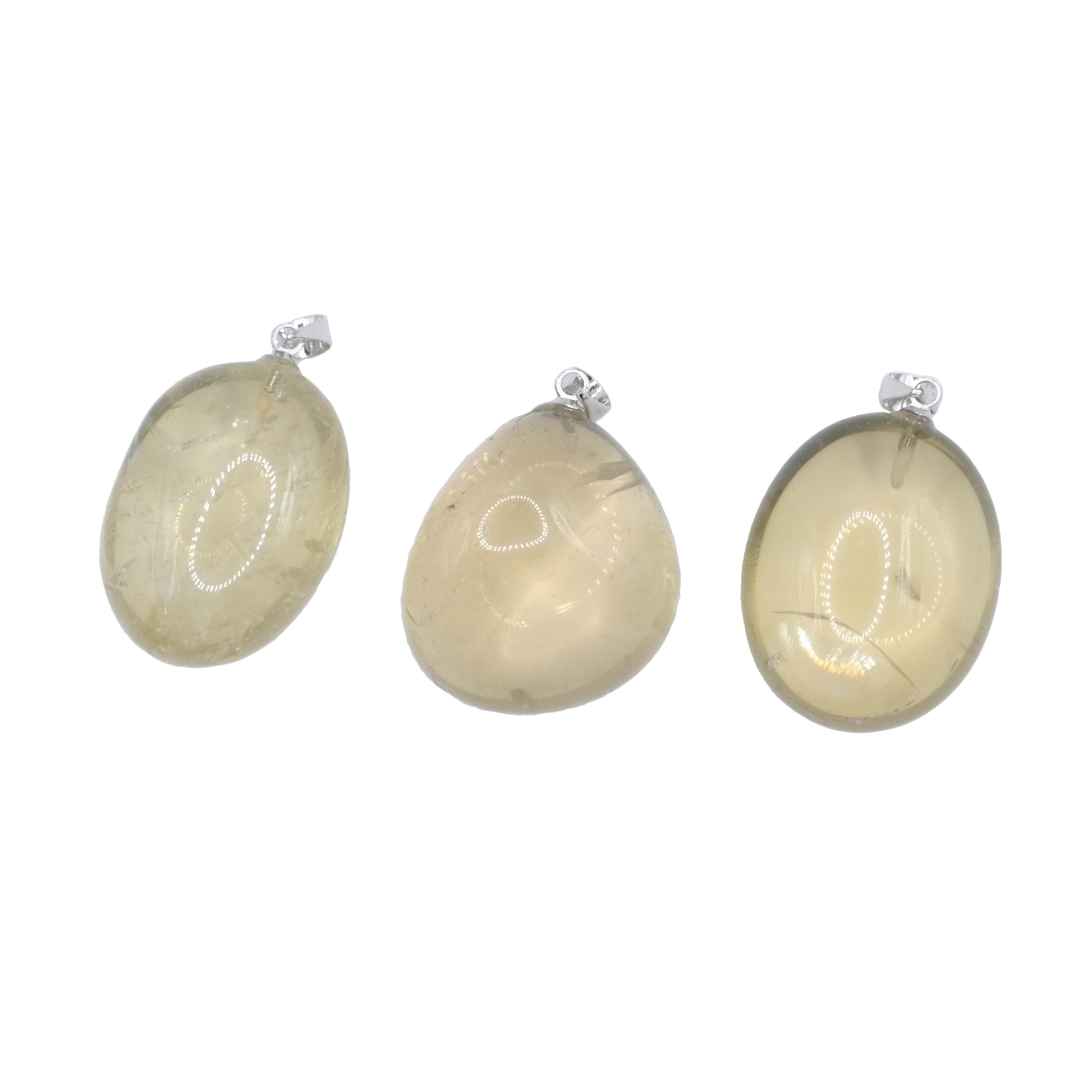 Pendentif pierre roulée en citrine de Madagascar de qualité AA.