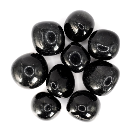 Ces pierres roulées en obsidienne de qualité A proviennent du Mexique, et mesurent entre 3 et 4 cm.