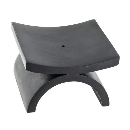 Porte-encens noir en pierre design japonais