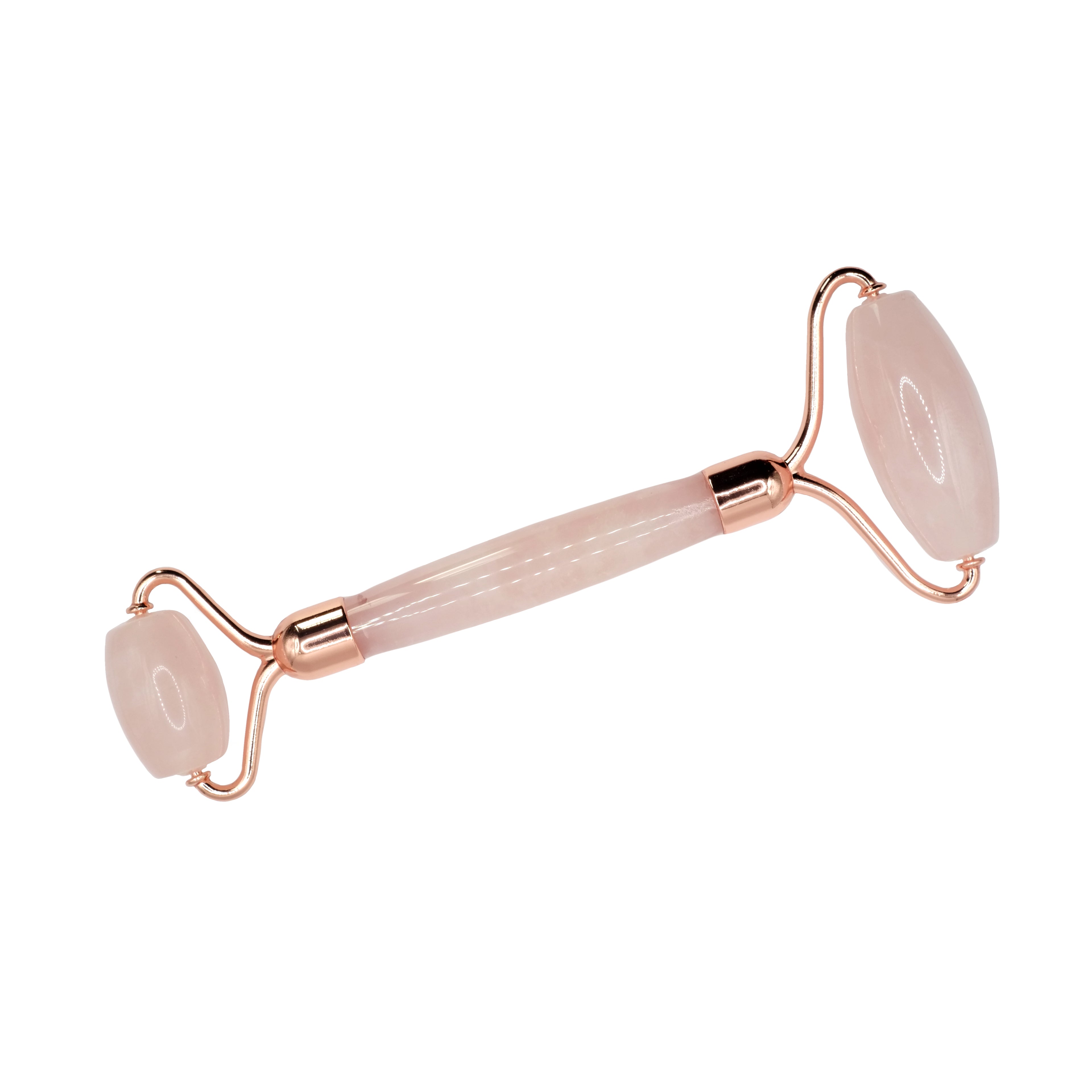 2-head rose quartz facial massage roller